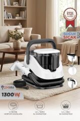 Buharlı Temizleyici Halı ve Koltuk Yıkama Cam Zemin Mutfak Temizleme Buhar Makinesi TCC01 Siyah