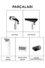 Buharlı Temizleyici Halı ve Koltuk Yıkama Cam Zemin Mutfak Temizleme Buhar Makinesi TCC01 Siyah