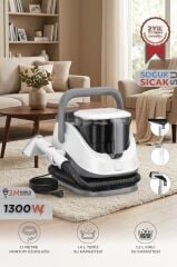 Buharlı Temizleyici Halı ve Koltuk Yıkama Cam Zemin Mutfak Temizleme Buhar Makinesi TCC01 Gri