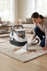 Buharlı Temizleyici Halı ve Koltuk Yıkama Cam Zemin Mutfak Temizleme Buhar Makinesi TCC01 Gri