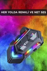 Torima Y20 Siyah Bluetooth Motosiklet Kulaklığı Intercom Motorsiklet Kulaklık