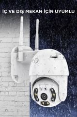 Torima CMR-12 Beyaz 360° Görüş Hareketli Wi-Fi Akıllı IP Güvenlik Kamerası Dış Mekan Kamerası