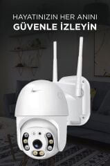 Torima CMR-12 Beyaz 360° Görüş Hareketli Wi-Fi Akıllı IP Güvenlik Kamerası Dış Mekan Kamerası