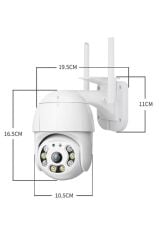 Torima CMR-12 Beyaz 360° Görüş Hareketli Wi-Fi Akıllı IP Güvenlik Kamerası Dış Mekan Kamerası