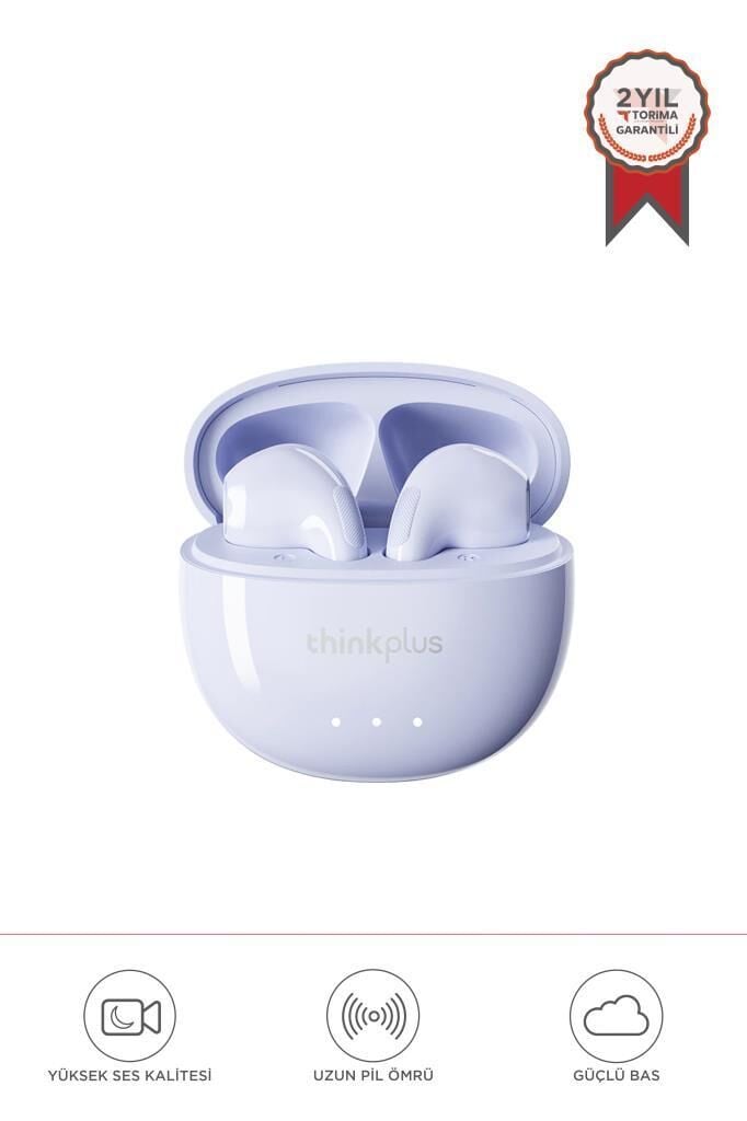Lenovo Thinkplus Lp2 Pro Mor Aı Tws Bluetooth V5.4 Dil Çevirici Hıfı Stereo Ses Kulaklığı