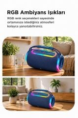 Bluetooth Hoparlör IPX6 Kablosuz 30W Speaker BOOMBOX680 Yeşil Kamuflaj