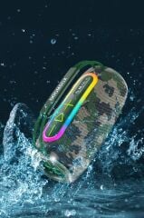 Bluetooth Hoparlör IPX6 Kablosuz 30W Speaker BOOMBOX680 Yeşil Kamuflaj