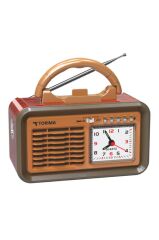 Bluetooth Hoparlör Nostaljik Radyo Kablosuz Speaker D60 Kırmızı