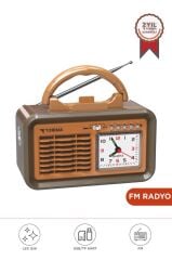 Torima D60 Kahverengi Nostalji Radyo Kablosuz Bluetooth Hoparlör