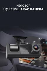 Torima TA-01 Siyah 1080p Araç içi 3 Kameralı Lcd Ekranlı Gece Görüşlü Araç Kamerası