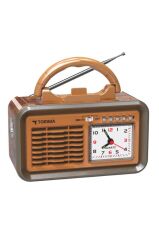 Bluetooth Hoparlör Nostaljik Radyo Kablosuz Speaker D60 Ahşap