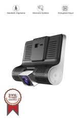 Torima TA-02 Siyah 1080p Araç içi 3 Kameralı Gece Görüşlü G-sensör Geri Görüş Kameralı Araç Kamerası