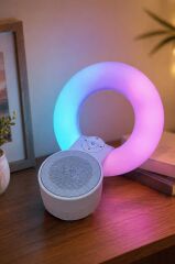 Bluetooth Hoparlör Rgb Işıklı Kablosuz Speaker D65 Beyaz