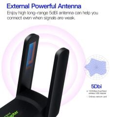 Torima Dual Band USB Adapter 1300 MBPS YD-33 Wireless