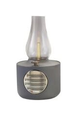 Bluetooth Hoparlör Vintage Gaz Lambası Işıklı Şarjlı Speaker D53 Gri