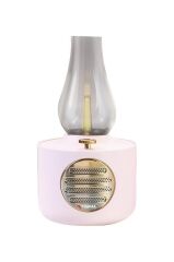 Bluetooth Hoparlör Vintage Gaz Lambası Işıklı Şarjlı Speaker D53 Pembe