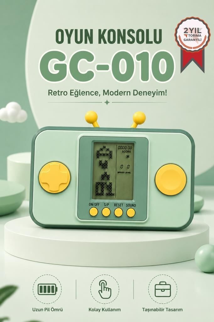 Torima GC-010 Yeşil El Atarisi Tetris Gameboy Joystick Oyun Kolu Atari