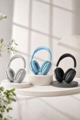 Bluetooth Kulaklık Sd Kart Aux Destekli Kulak Üstü Kablosuz Kulaklık P9S Siyah
