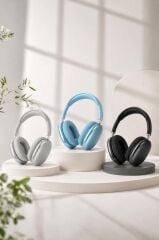 Bluetooth Kulaklık Sd Kart Aux Destekli Kulak Üstü Kablosuz Kulaklık P9S Siyah