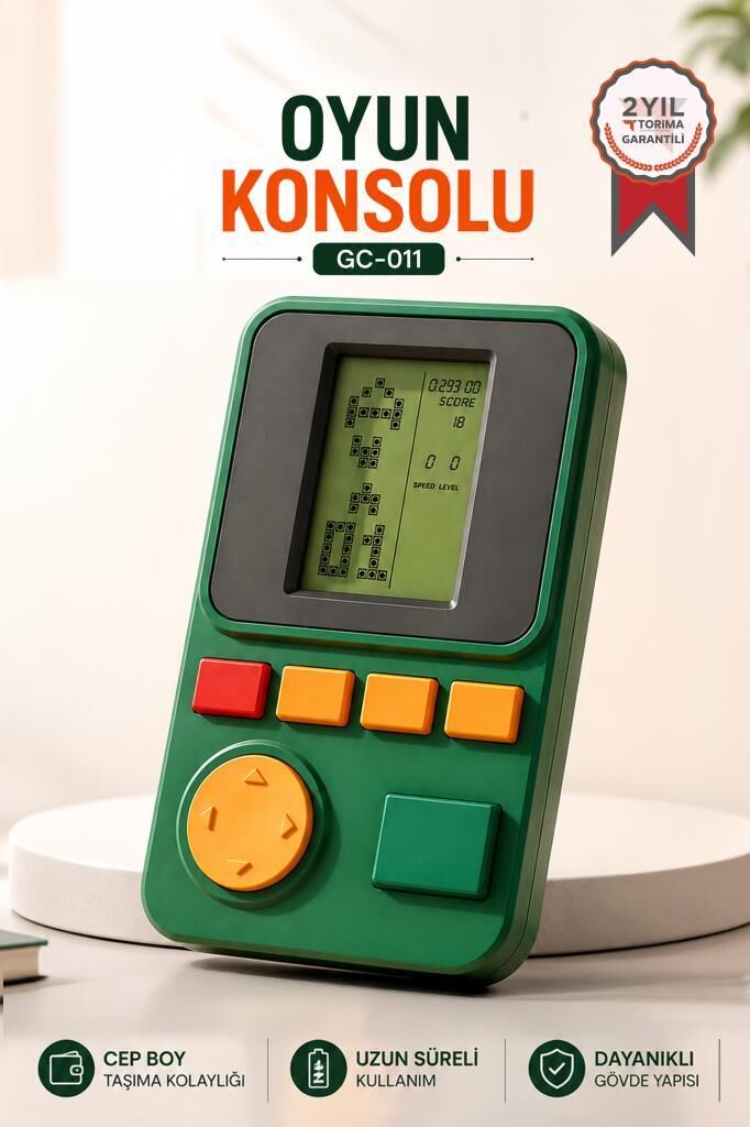 Oyun Kolu Atari Joystick Tetris Gameboy GC011 Yeşil