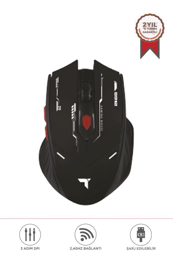 Torima TM-20 Siyah Çift Modlu Kablosuz Oyuncu Mouse Fare