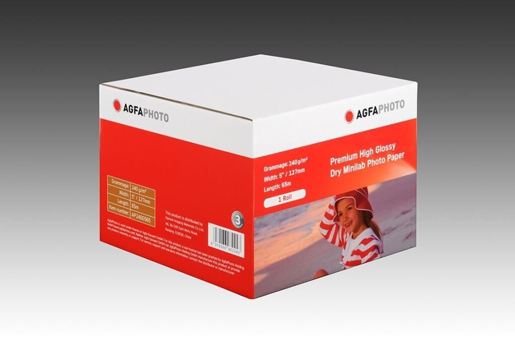 Agfaphoto Fotoğraf Kağıdı 127MM 65M DX100 Yazıcıya Uyumlu Inkjet Kağıt Parlak