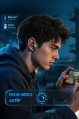 Bluetooth Kulaklık Led Işıklı Oyuncu Kulaklığı K55 Siyah