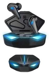 Bluetooth Kulaklık Kulak İçi Led Işıklı Oyuncu Kulaklığı K55 Siyah