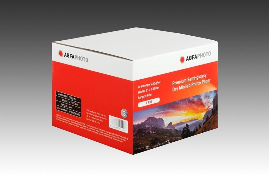 Agfaphoto Fotoğraf Kağıdı 127MM 65M DX100 Yazıcıya Uyumlu Inkjet Kağıt Mat
