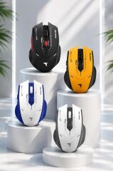 Mouse Çift Modlu Sessiz Kablosuz Oyuncu Fare TM20 Beyaz Gri