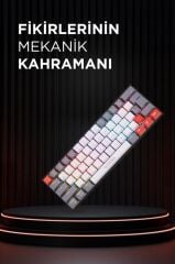 Oyuncu Klavyesi Rgb Işıklı Mekanik Şarjlı Kablosuz Blue Switch Q Klavye TK11 Beyaz