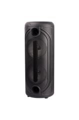 Bluetooth Hoparlör Çift Mikrofonlu RGB Ledli Taşınabilir Parti Speaker KTS-2086 Siyah