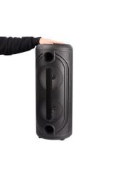 Torima KTS-2086 Siyah Çift Mikrofonlu RGB Ledli Taşınabilir Bluetooth Hoparlör Parti Speaker