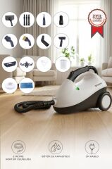 Buharlı Temizleyici Halı Koltuk Cam Zemin ve Mutfak Temizleme Buhar Makinesi TSC01 Siyah