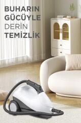 Buharlı Temizleyici Halı Koltuk Cam Zemin ve Mutfak Temizleme Buhar Makinesi TSC01 Siyah