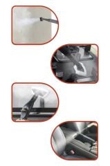 Buharlı Temizleyici Halı Koltuk Cam Zemin ve Mutfak Temizleme Buhar Makinesi TSC01 Gri