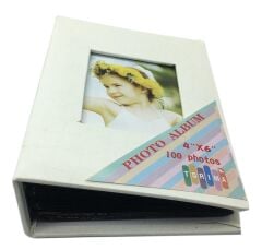 4X6 (10X15) 100'lük Fotoğraf Albüm Beyaz