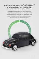 Bluetooth Hoparlör Retro Araba Vosvos USB TF FM Speaker D49 Siyah