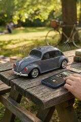 Torima Bluetooth Hoparlör Retro Araba Voswos USB TF FM Speaker D49 Gri