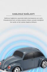 Bluetooth Hoparlör Retro Araba Voswos USB TF FM Speaker D49 Gri