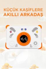 Tablet 4GB 128GB Kılıf Hediyeli Çocuk Tableti T15 Beyaz