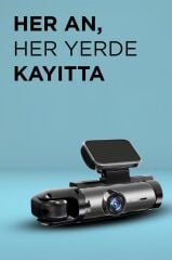 Araç İçi Kamera Gece Görüşlü 1080P Ön ve İç Geri Görüş Kamerası TA09 Siyah