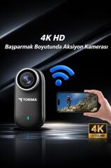 Aksiyon Kamerası 4K Manyetik Giyilebilir CMR38 Siyah