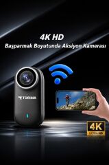 Aksiyon Kamerası 4K Manyetik Giyilebilir CMR38 Siyah