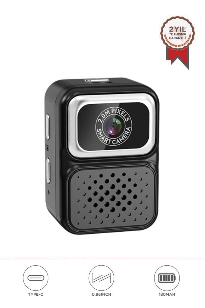 Dijital Fotoğraf Makineleri Video Kamera Mini Anahtarlık 480P CMR36 Siyah