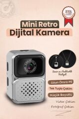 Dijital Fotoğraf Makineleri Video Kamera Mini Anahtarlık 480P CMR36 Gümüş