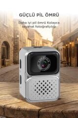 Dijital Fotoğraf Makineleri Video Kamera Mini Anahtarlık 480P CMR36 Gümüş