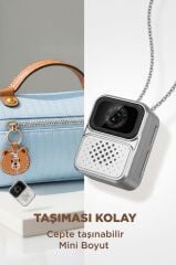 Dijital Fotoğraf Makineleri Video Kamera Mini Anahtarlık 480P CMR36 Gümüş