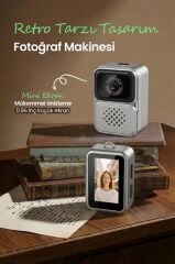 Dijital Fotoğraf Makineleri Video Kamera Mini Anahtarlık 480P CMR36 Gümüş