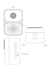 Dijital Fotoğraf Makineleri Video Kamera Mini Anahtarlık 480P CMR36 Gümüş